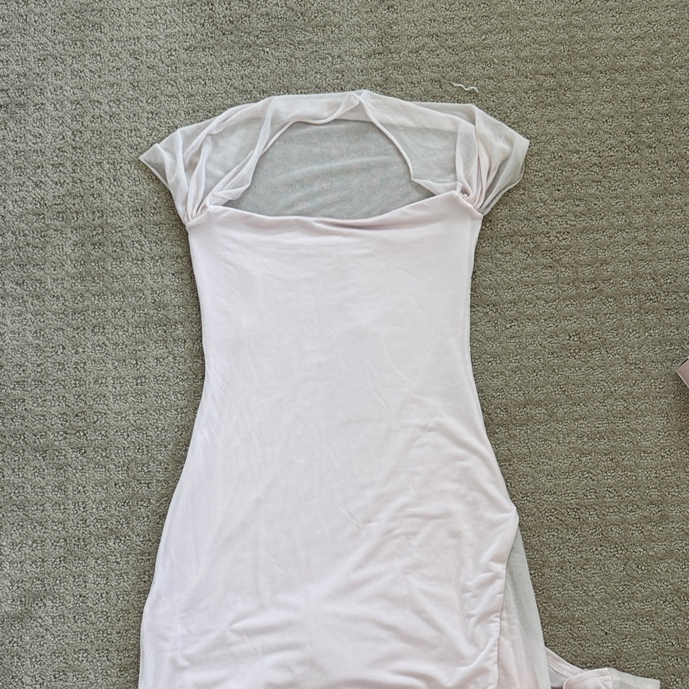 Meshki Wyatt dress Light Pink Mesh Sleeve Bodycon Dress